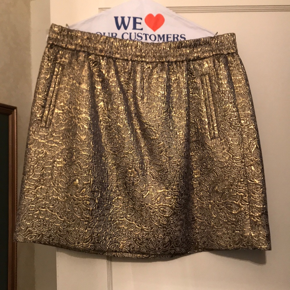 LOFT Gold Foil Skirt